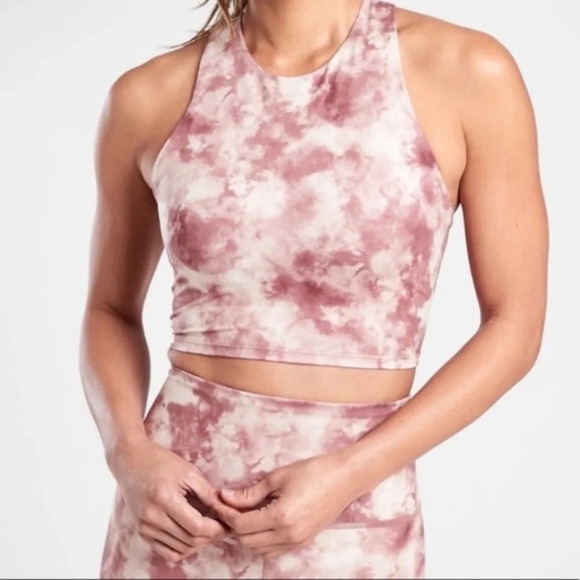 Athleta conscious crop tie dye red top 27123 - Picture 1 of 8